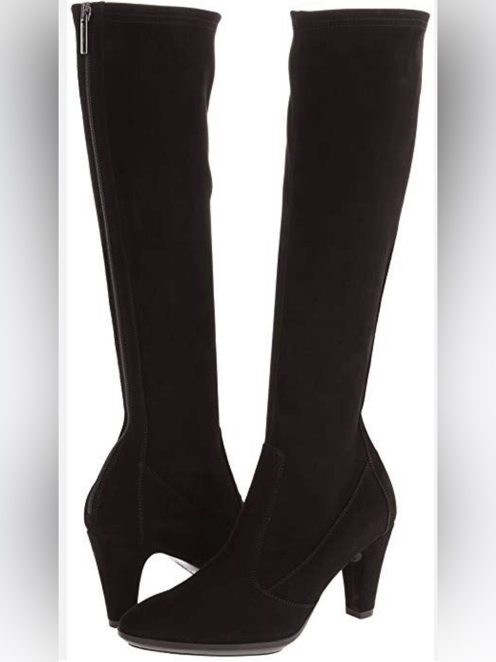 Aquatalia Dulcie Black Suede Knee Boots Size 6